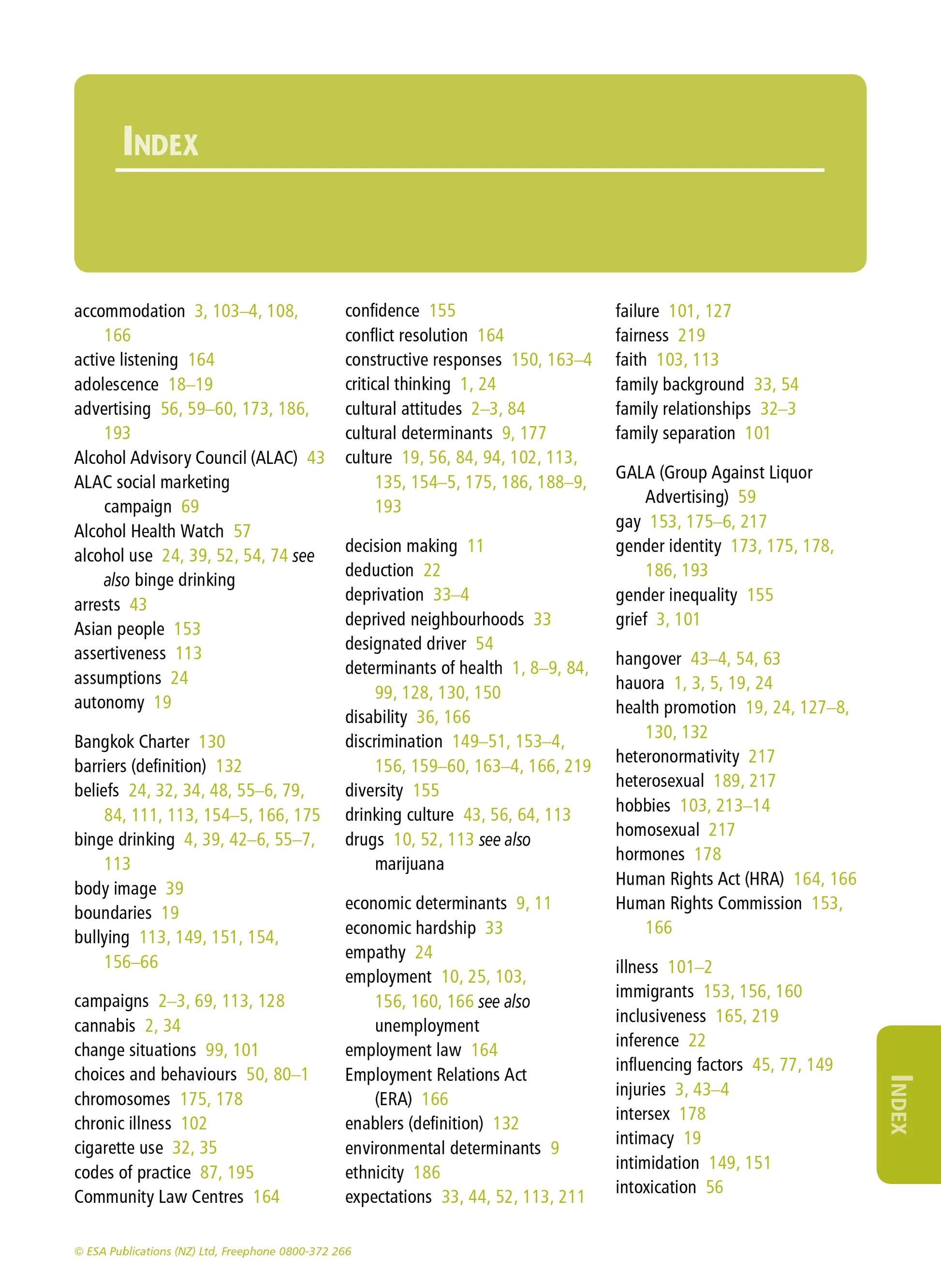 Learning Workbook Health Education NZCEA Level 2