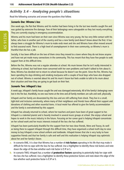 Learning Workbook Health Education NZCEA Level 2