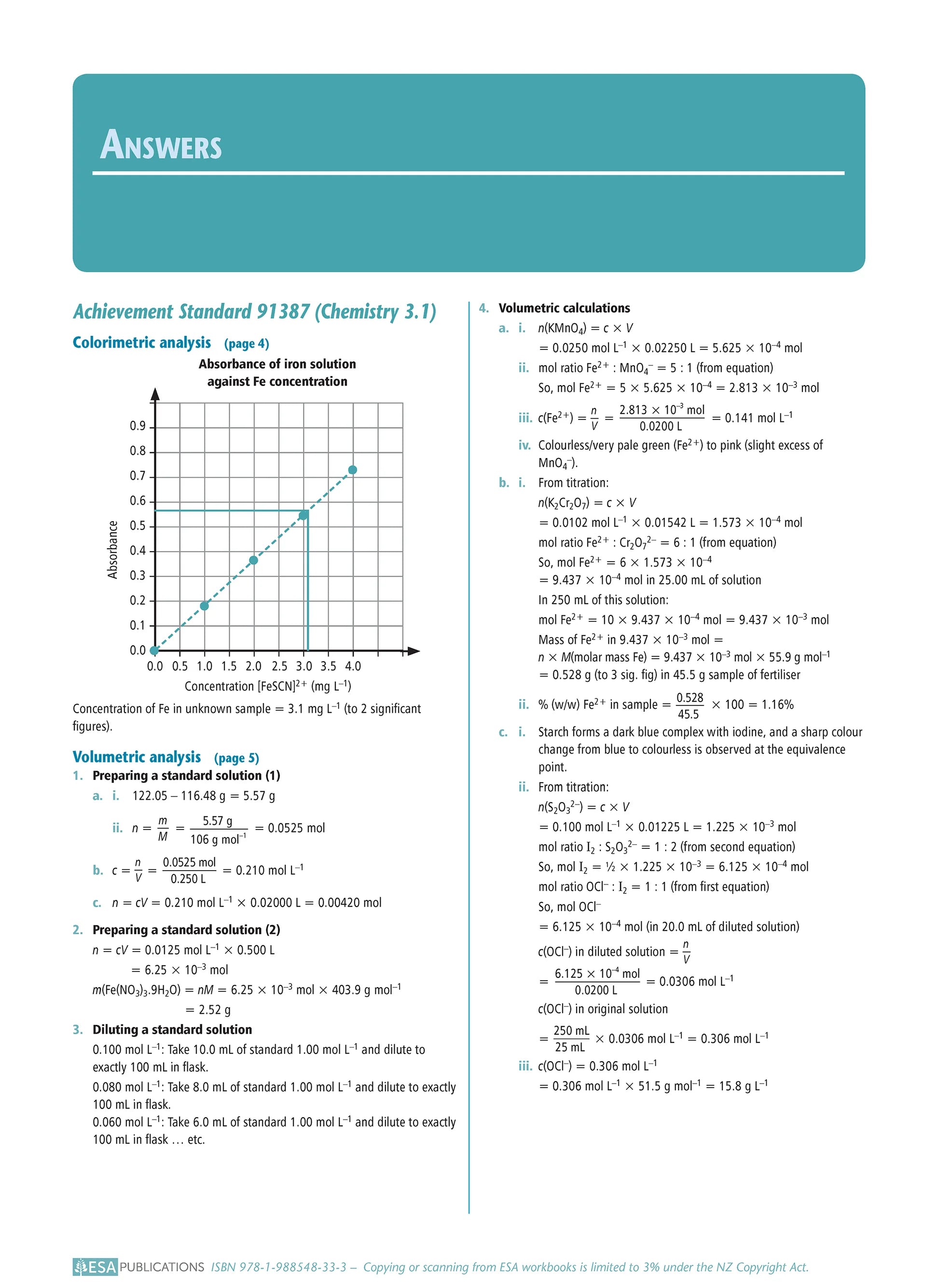 Learning Workbook Level 3 Chemistry