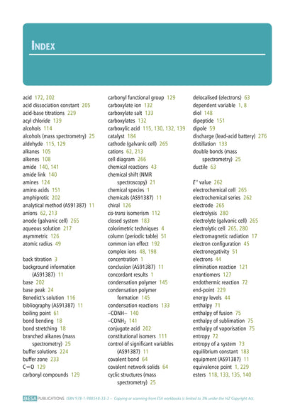 Learning Workbook Level 3 Chemistry