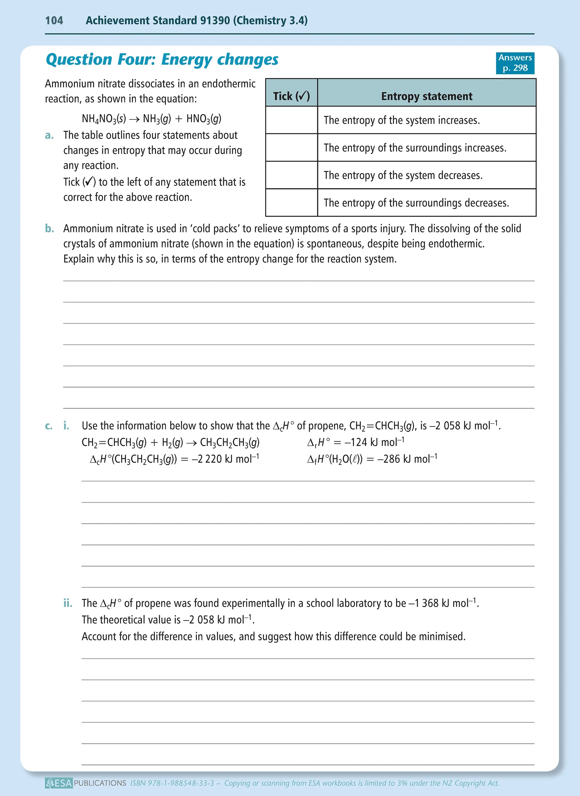 Learning Workbook Level 3 Chemistry