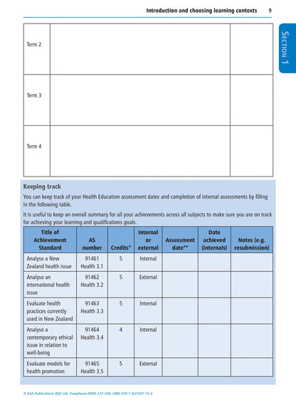 Learning Workbook Level 3 Health Education