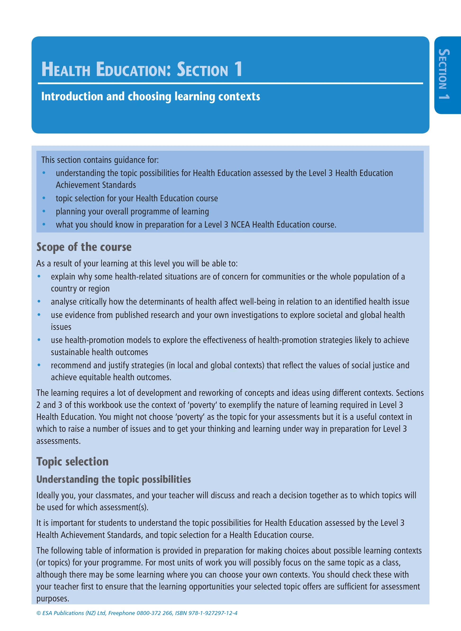 Learning Workbook Level 3 Health Education