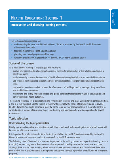 Learning Workbook Level 3 Health Education