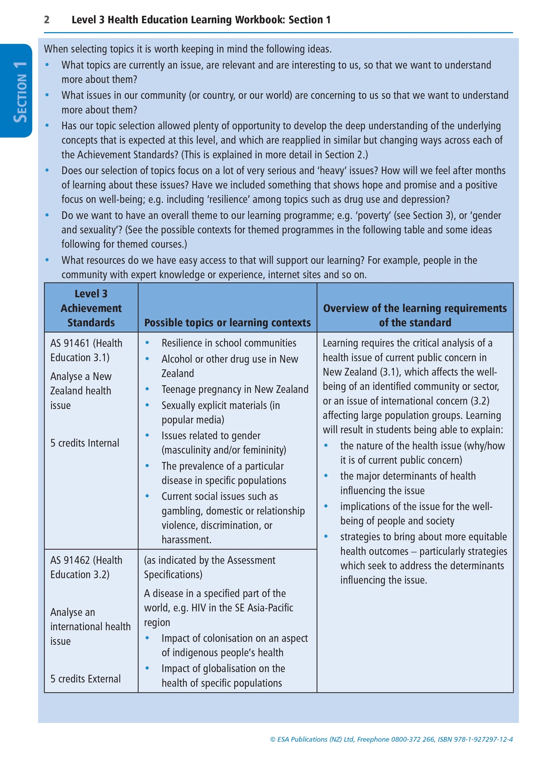 Learning Workbook Level 3 Health Education