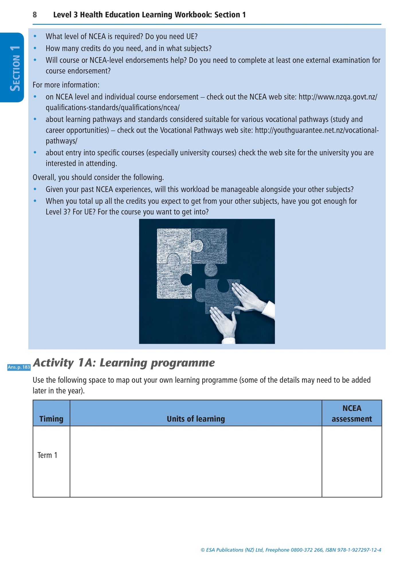Learning Workbook Level 3 Health Education