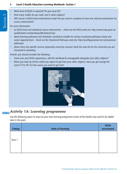 Learning Workbook Level 3 Health Education