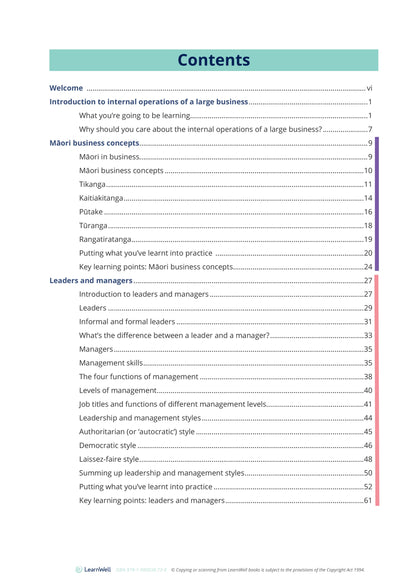Learnwell 90843 Internal Operations of a Large Business Learning Guide – NCEA Level 2 Business Studies