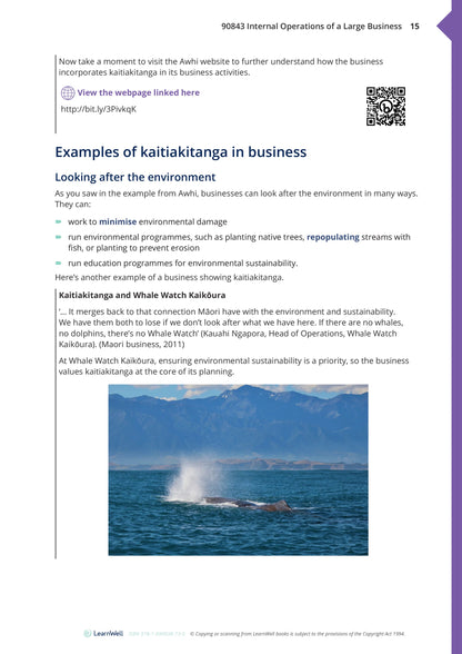 Learnwell 90843 Internal Operations of a Large Business Learning Guide – NCEA Level 2 Business Studies