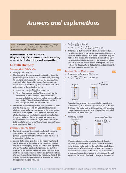 Learnwell Level 1 Physics AME Workbook – NCEA Exam Revision NZ