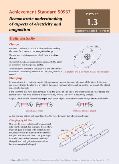 Learnwell Level 1 Physics AME Workbook – NCEA Exam Revision NZ