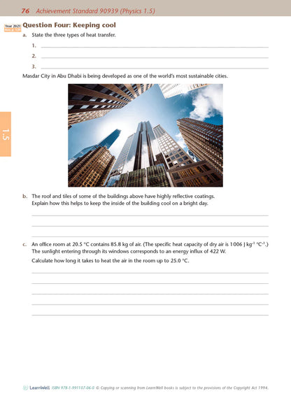 Learnwell Level 1 Physics AME Workbook – NCEA Exam Revision NZ