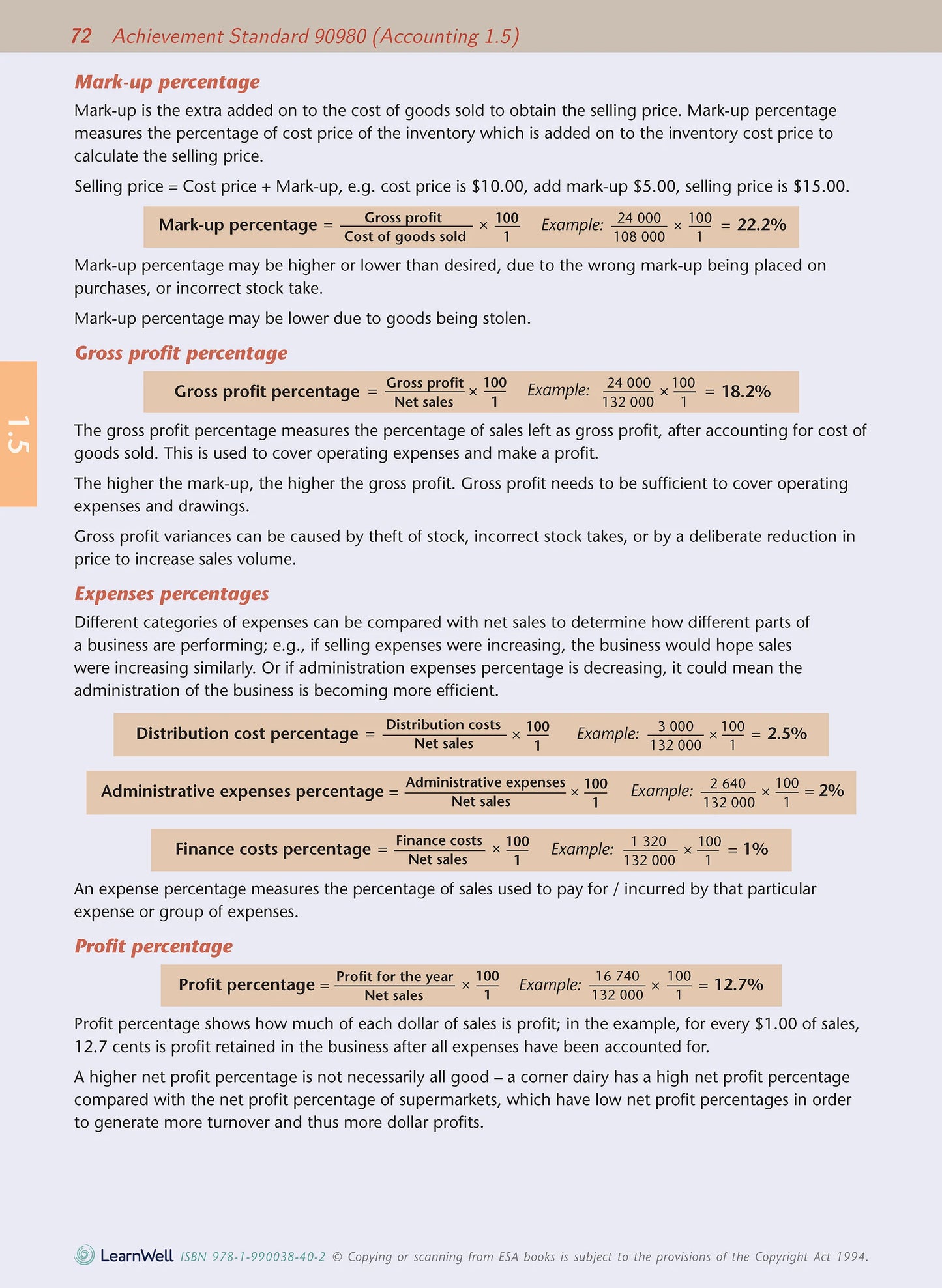 Learnwell Level 1 Accounting AME Workbook | NCEA Study Guide NZ