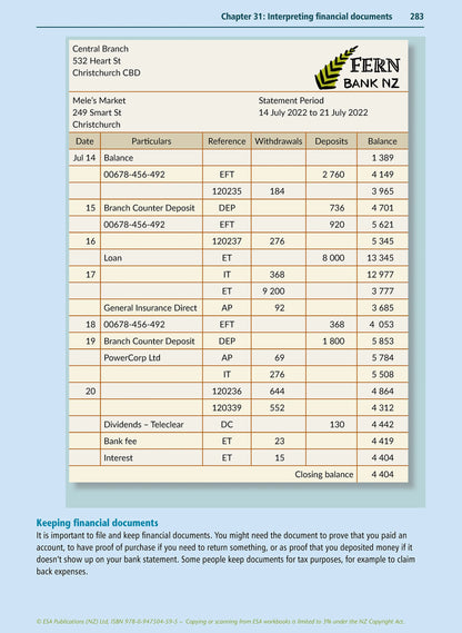 Learnwell Level 1 Accounting Learning Workbook