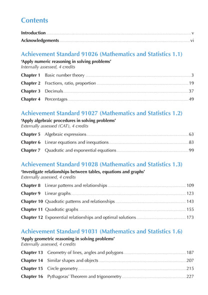 Learnwell Level 1 Advancing Mathematics ESA Study Guide for NCEA Level 1 Mathematics and Statistics by Phyl Haydock Tom Sidebotham and John Watson