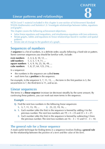 Learnwell Level 1 Advancing Mathematics ESA Study Guide for NCEA Level 1 Mathematics and Statistics by Phyl Haydock Tom Sidebotham and John Watson