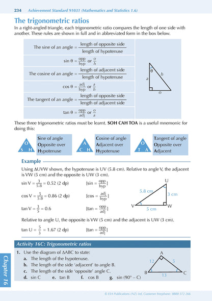 Learnwell Level 1 Advancing Mathematics ESA Study Guide for NCEA Level 1 Mathematics and Statistics by Phyl Haydock Tom Sidebotham and John Watson