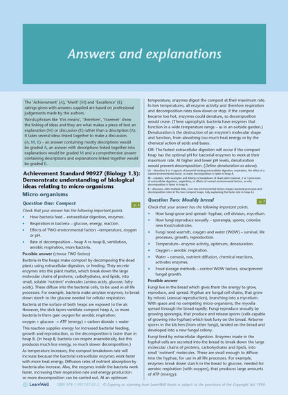 Learnwell Level 1 Biology AME Workbook – NCEA Study Guide NZ