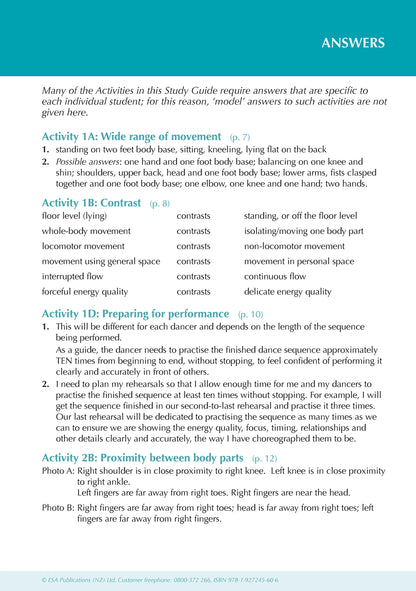 Learnwell Level 1 Dance ESA Study Guide