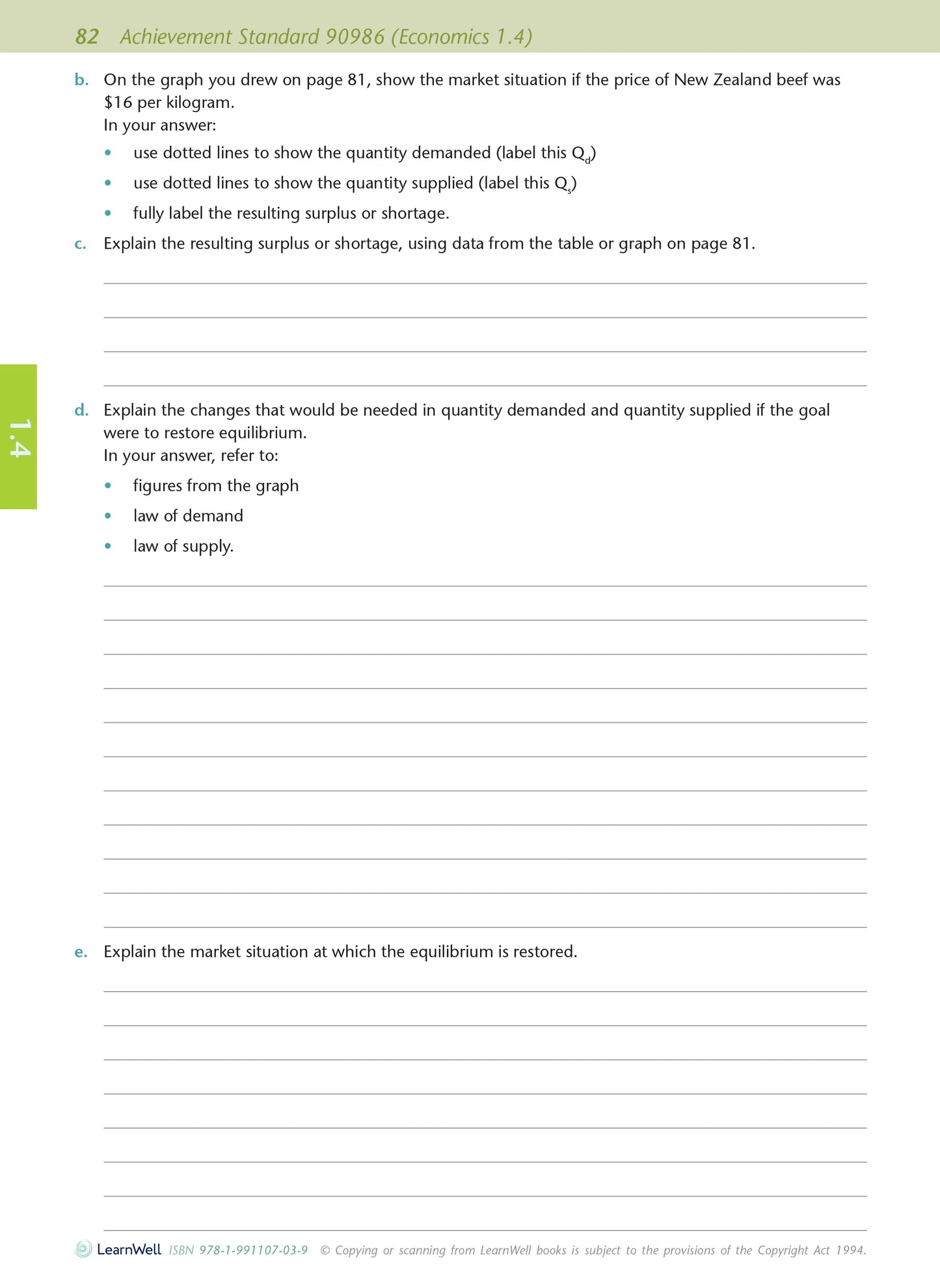 Learnwell Level 1 Economics AME Workbook – NCEA Study Guide NZ
