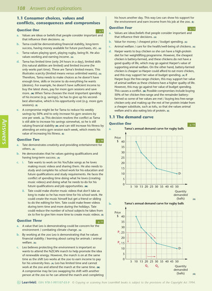 Learnwell Level 1 Economics AME Workbook – NCEA Study Guide NZ