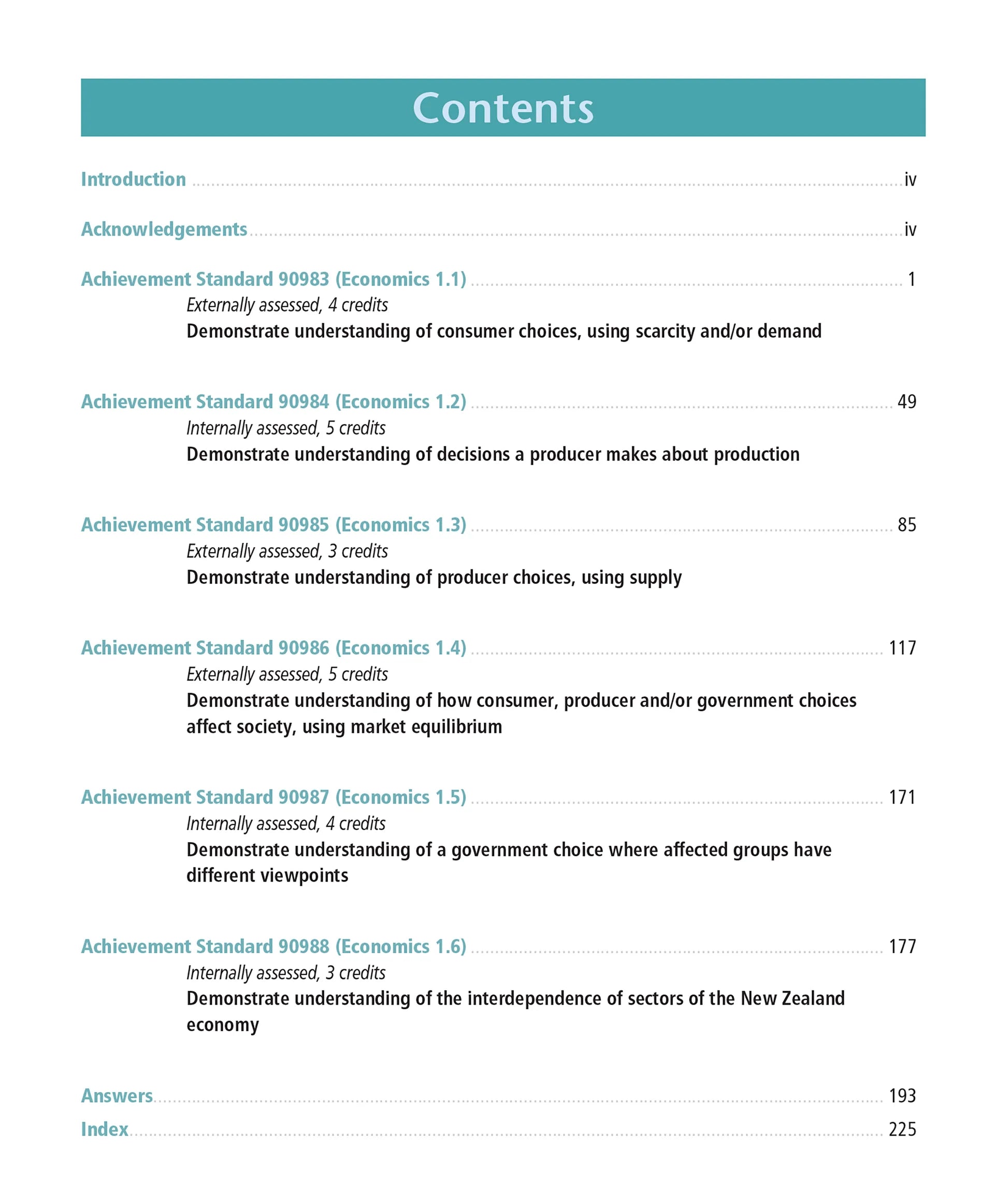 Learnwell Level 1 Economics Learning Workbook for NCEA Level 1 Year 11 students covering all six achievement standards