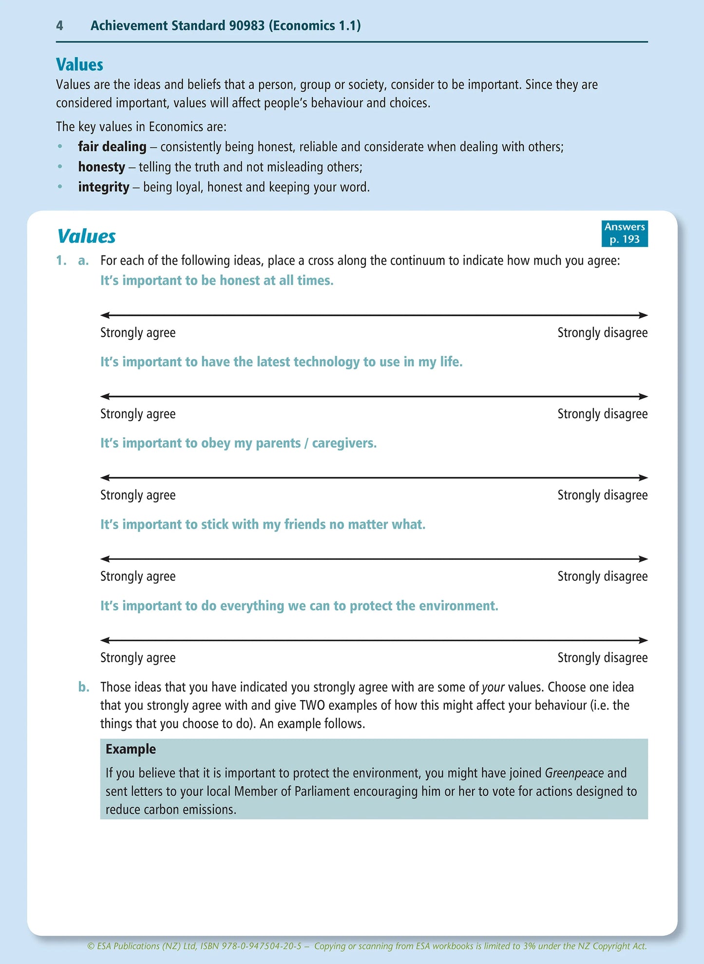 Learnwell Level 1 Economics Learning Workbook for NCEA Level 1 Year 11 students covering all six achievement standards