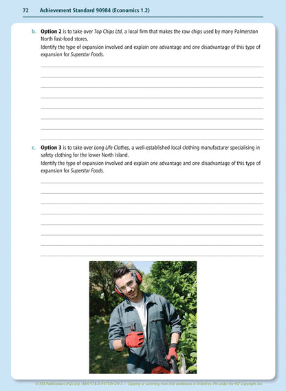 Learnwell Level 1 Economics Learning Workbook for NCEA Level 1 Year 11 students covering all six achievement standards