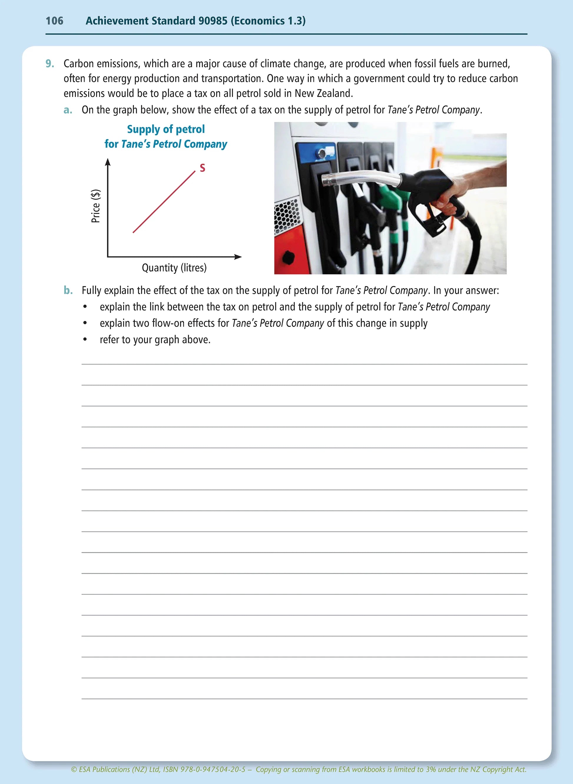 Learnwell Level 1 Economics Learning Workbook for NCEA Level 1 Year 11 students covering all six achievement standards