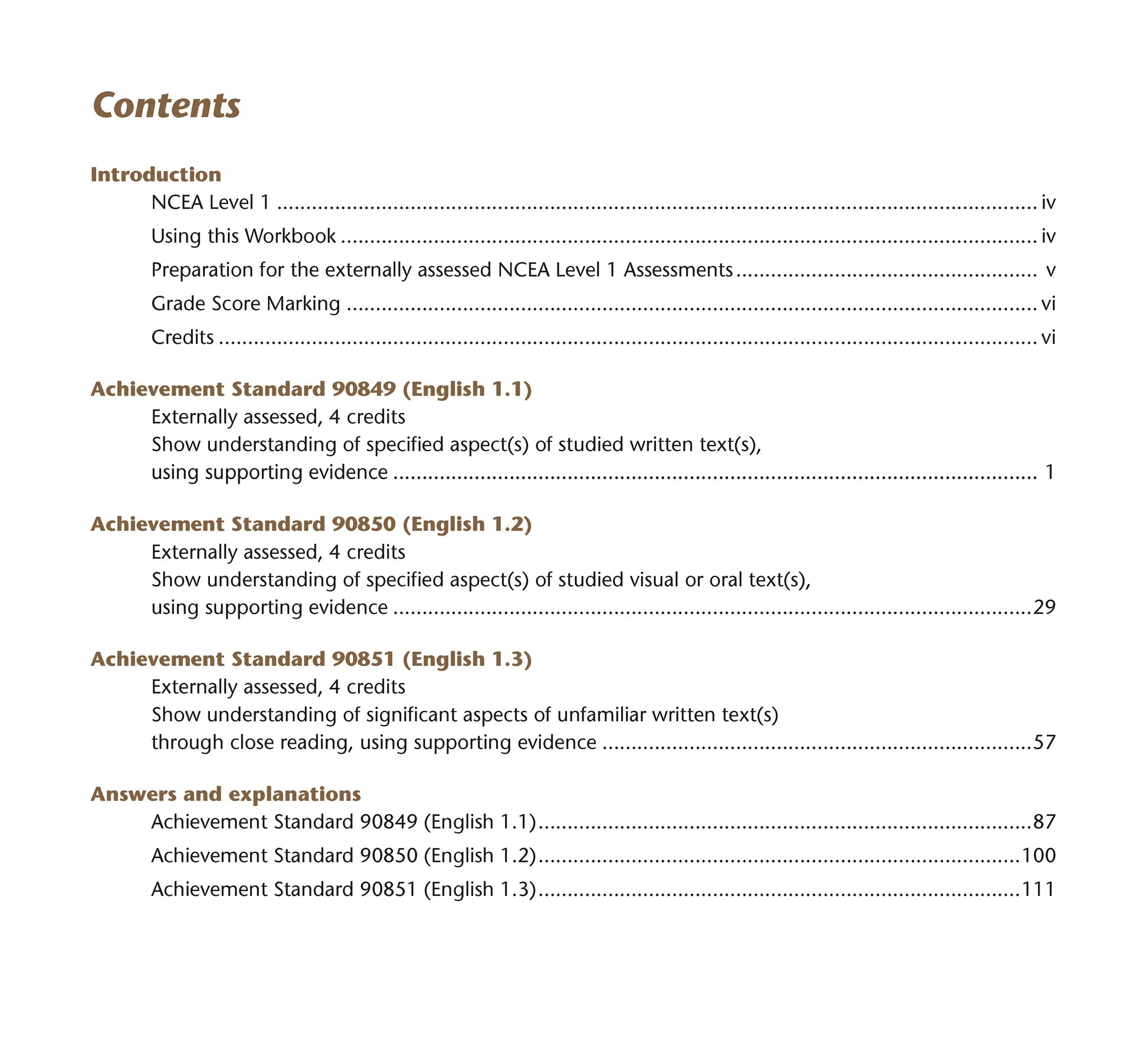 Learnwell Level 1 English AME Workbook – NCEA Revision NZ