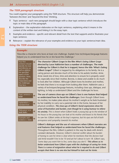 Learnwell Level 1 English AME Workbook – NCEA Revision NZ