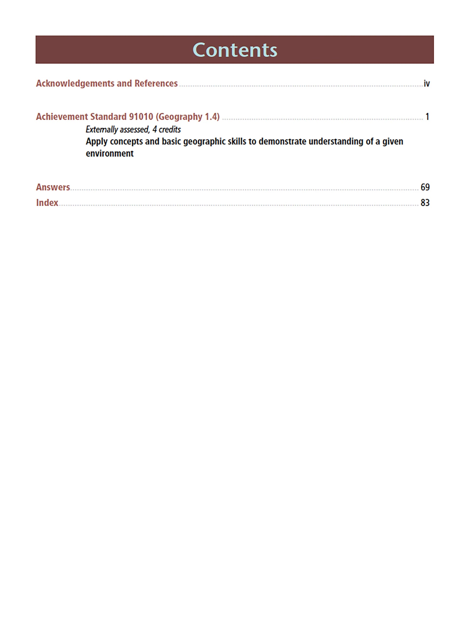 Learnwell Level 1 Geographic Skills 1.4 Learning Workbook for NCEA Geography Achievement Standard AS91010 by Jean McCann