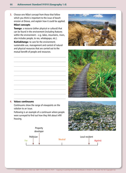 Learnwell Level 1 Geographic Skills 1.4 Learning Workbook for NCEA Geography Achievement Standard AS91010 by Jean McCann