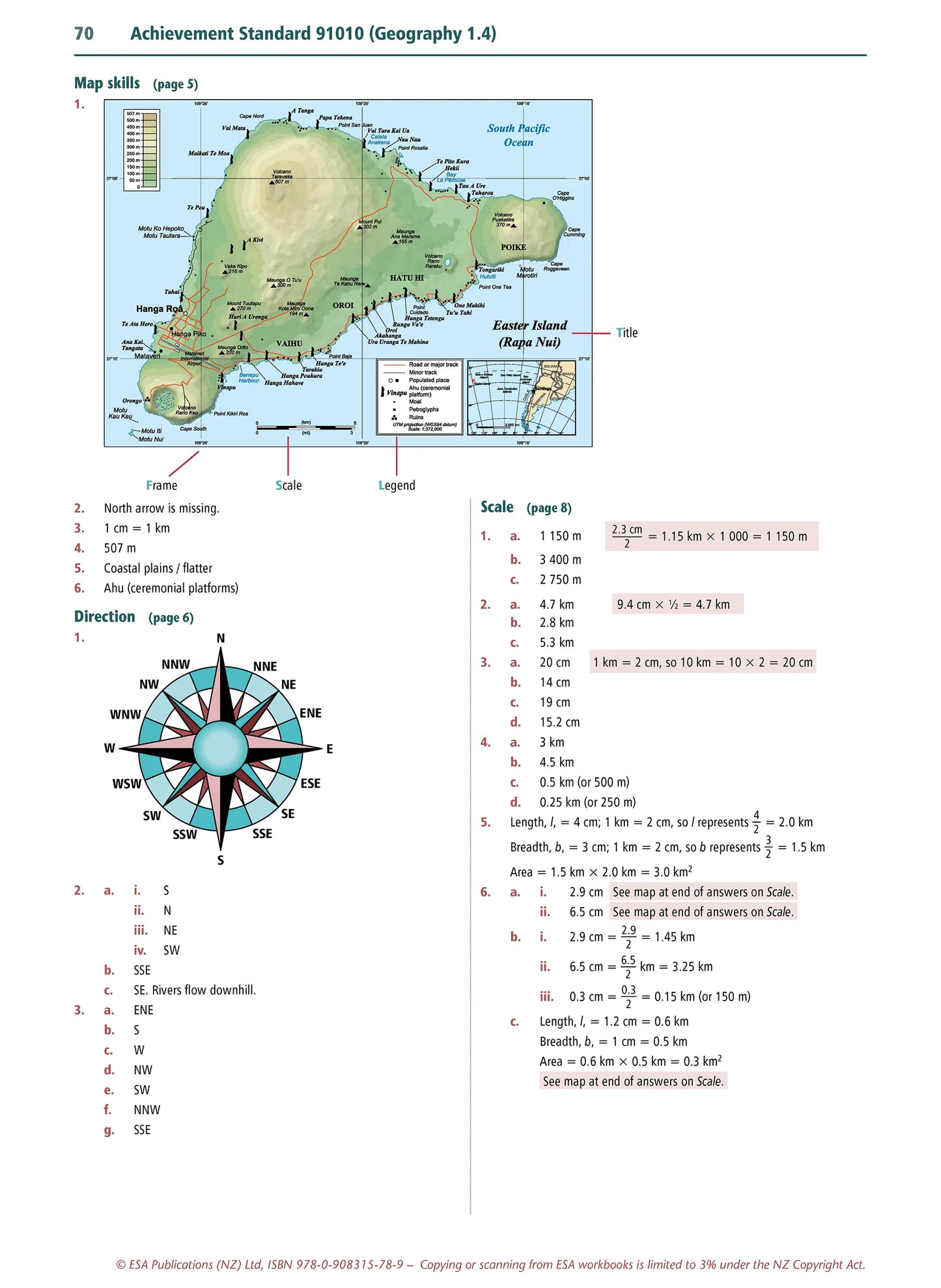 Learnwell Level 1 Geographic Skills 1.4 Learning Workbook for NCEA Geography Achievement Standard AS91010 by Jean McCann