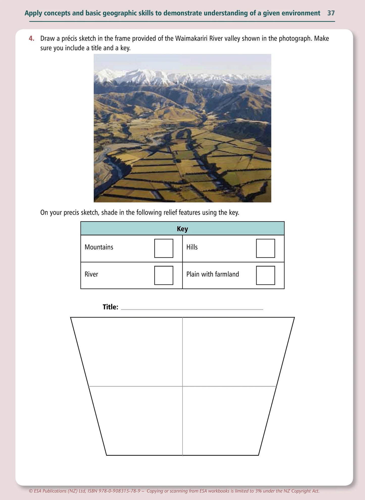 Learnwell Level 1 Geographic Skills 1.4 Learning Workbook for NCEA Geography Achievement Standard AS91010 by Jean McCann