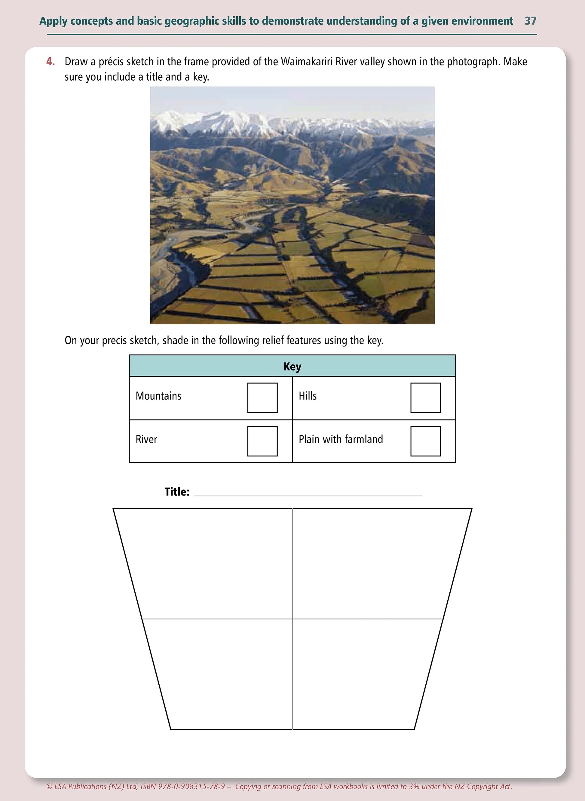 Learnwell Level 1 Geographic Skills 1.4 Learning Workbook for NCEA Geography Achievement Standard AS91010 by Jean McCann