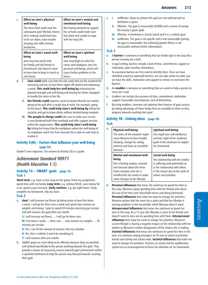 Learnwell Level 1 Health Education Learning Workbook covering NCEA Level 1 Achievement Standards 1.1 to 1.6 by Jenny Robertson and Rachael Dixon
