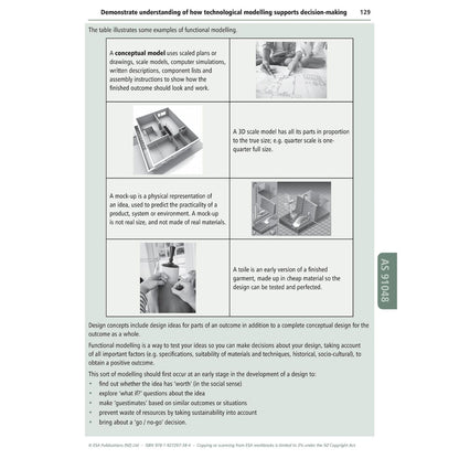 Learnwell Level 1 Materials Technology Learning Workbook for NCEA Level 1 covering Achievement Standards 1.1 to 1.6 and 1.10 with explanations, illustrations and activities with answers.