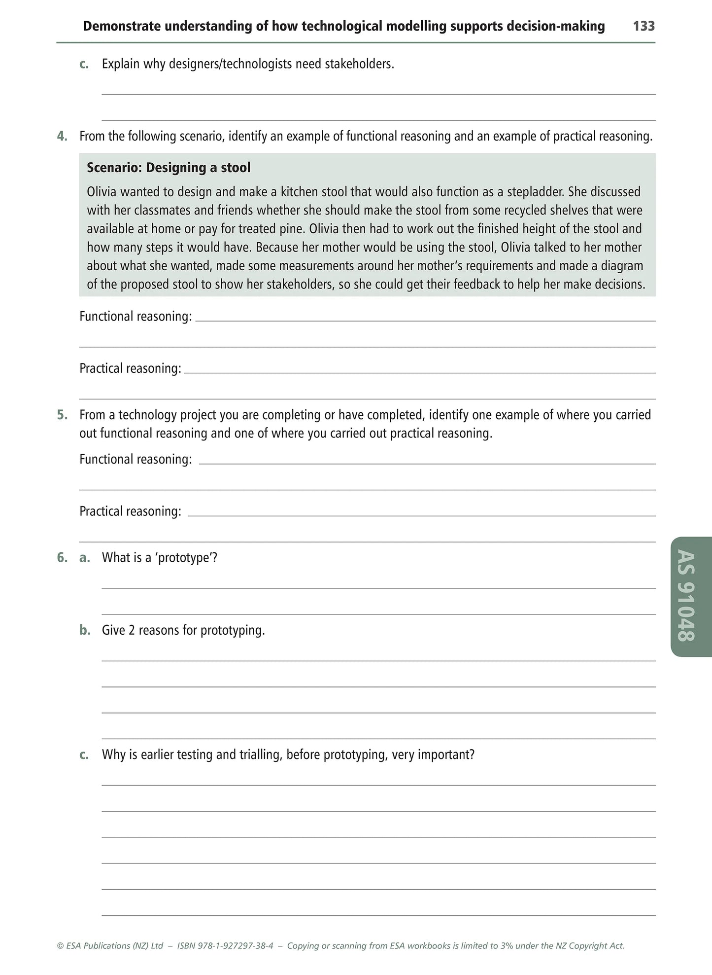 Learnwell Level 1 Materials Technology Learning Workbook for NCEA Level 1 covering Achievement Standards 1.1 to 1.6 and 1.10 with explanations, illustrations and activities with answers.