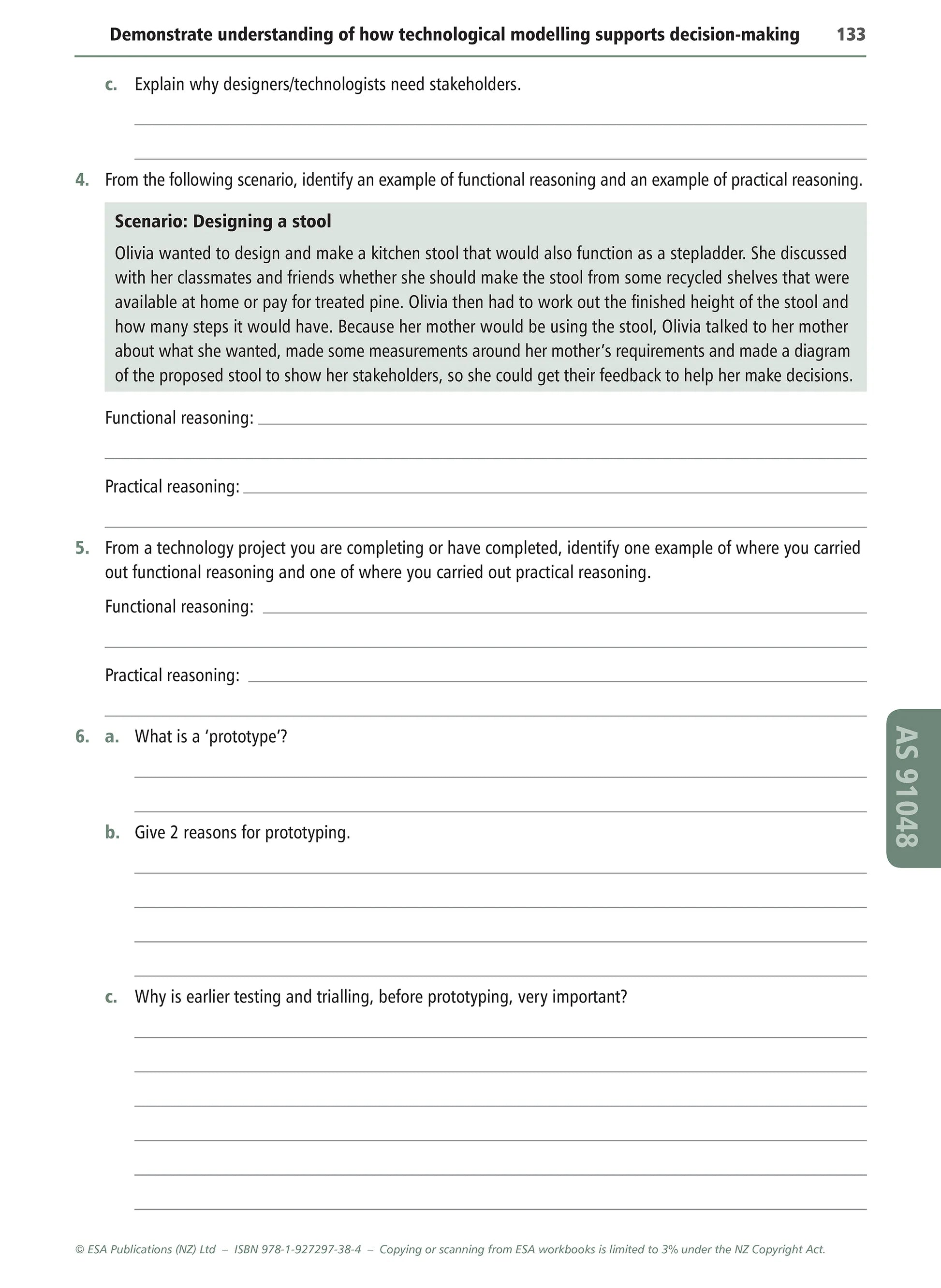 Learnwell Level 1 Materials Technology Learning Workbook for NCEA Level 1 covering Achievement Standards 1.1 to 1.6 and 1.10 with explanations, illustrations and activities with answers.