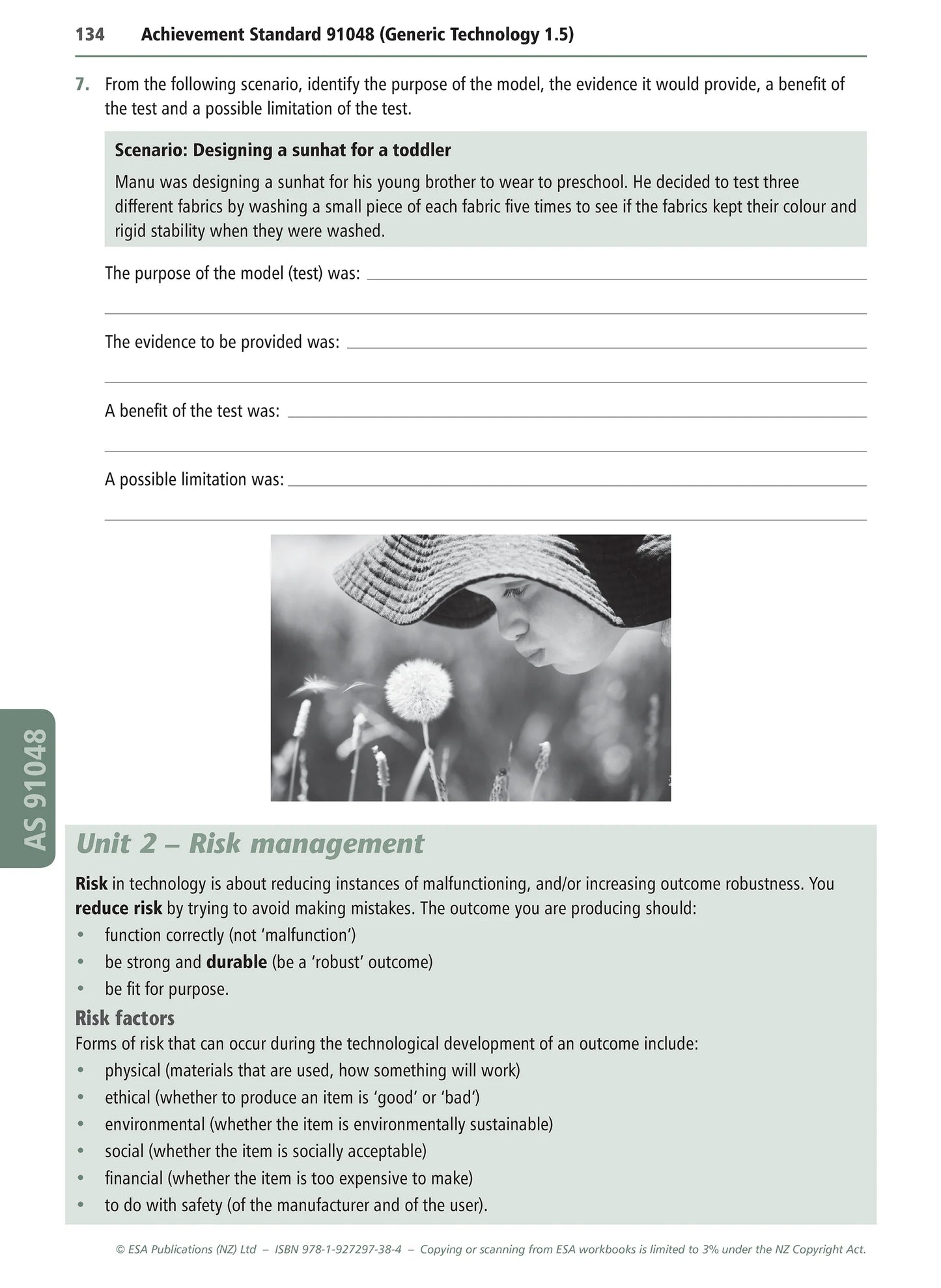Learnwell Level 1 Materials Technology Learning Workbook for NCEA Level 1 covering Achievement Standards 1.1 to 1.6 and 1.10 with explanations, illustrations and activities with answers.