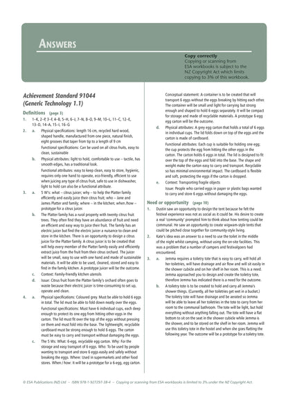 Learnwell Level 1 Materials Technology Learning Workbook for NCEA Level 1 covering Achievement Standards 1.1 to 1.6 and 1.10 with explanations, illustrations and activities with answers.
