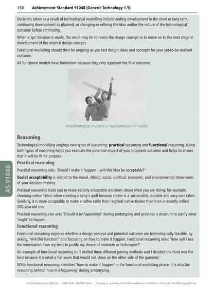 Learnwell Level 1 Materials Technology Learning Workbook for NCEA Level 1 covering Achievement Standards 1.1 to 1.6 and 1.10 with explanations, illustrations and activities with answers.