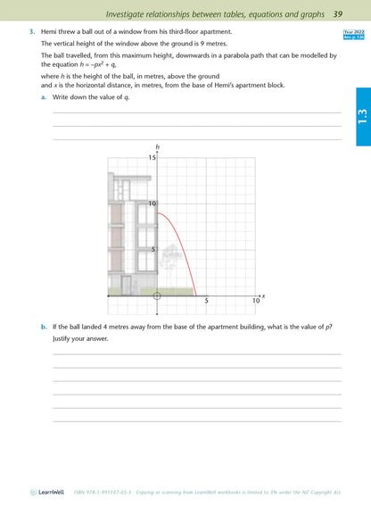Learnwell Level 1 Maths & Stats AME Workbook – NCEA Revision NZ