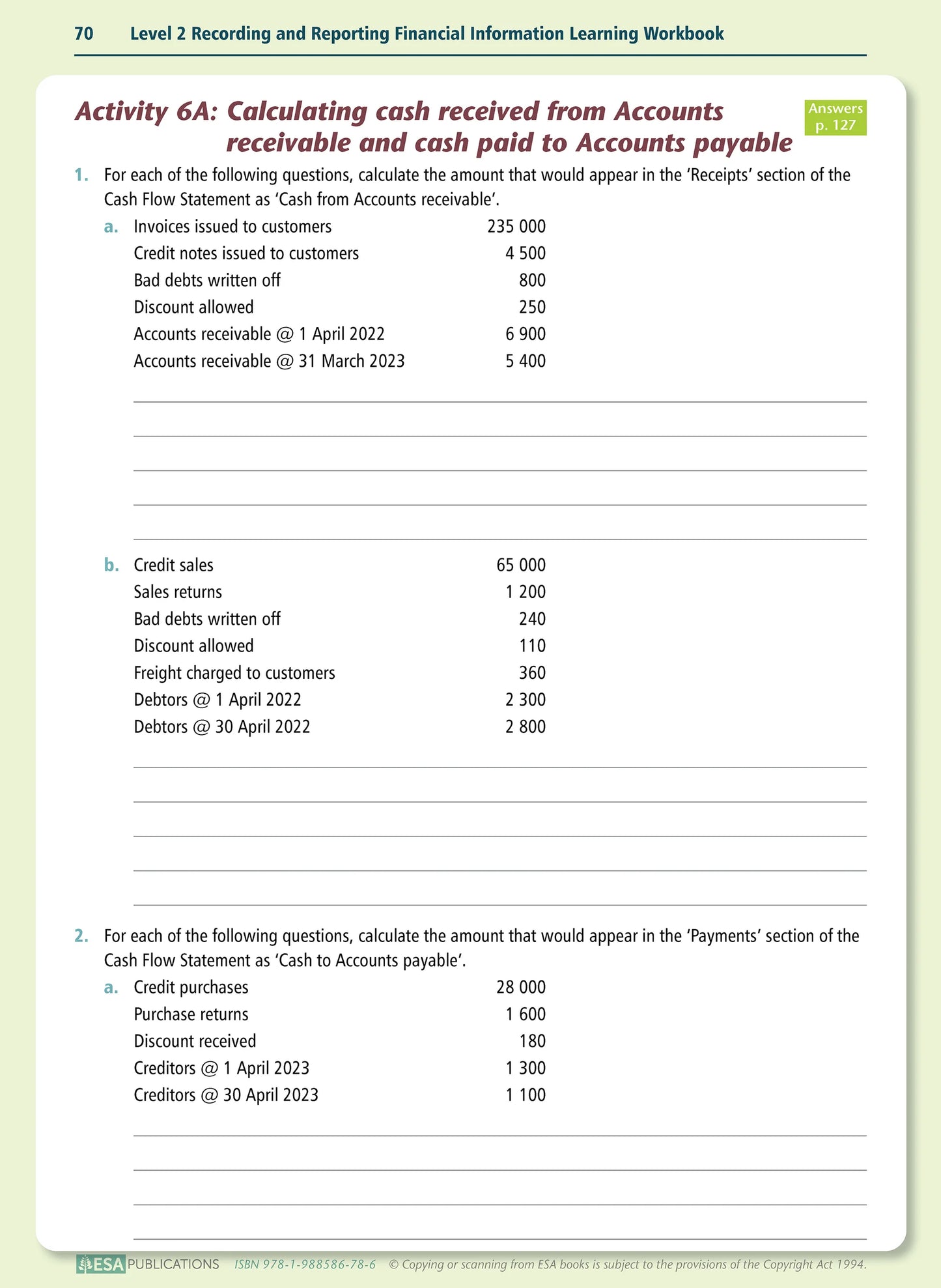 Learnwell Level 2 Accounting 2.3 Learning Workbook | NCEA