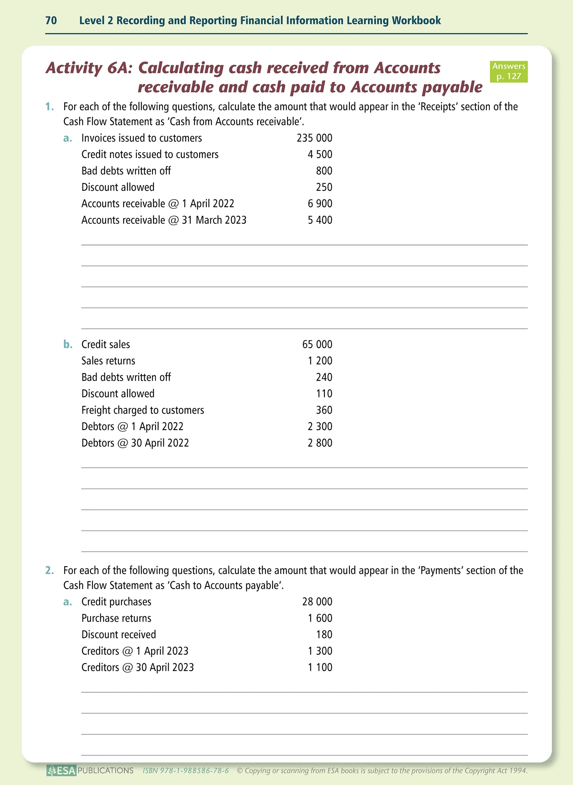 Learnwell Level 2 Accounting 2.3 Learning Workbook | NCEA