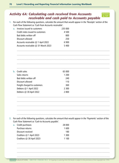 Learnwell Level 2 Accounting 2.3 Learning Workbook | NCEA