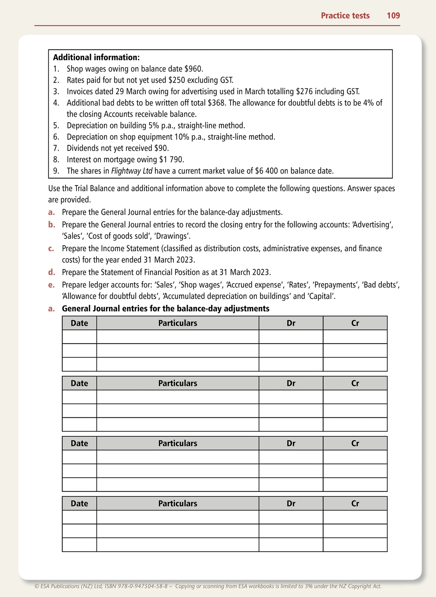 Learnwell Level 2 Accounting Learning Workbook – NCEA Accounting