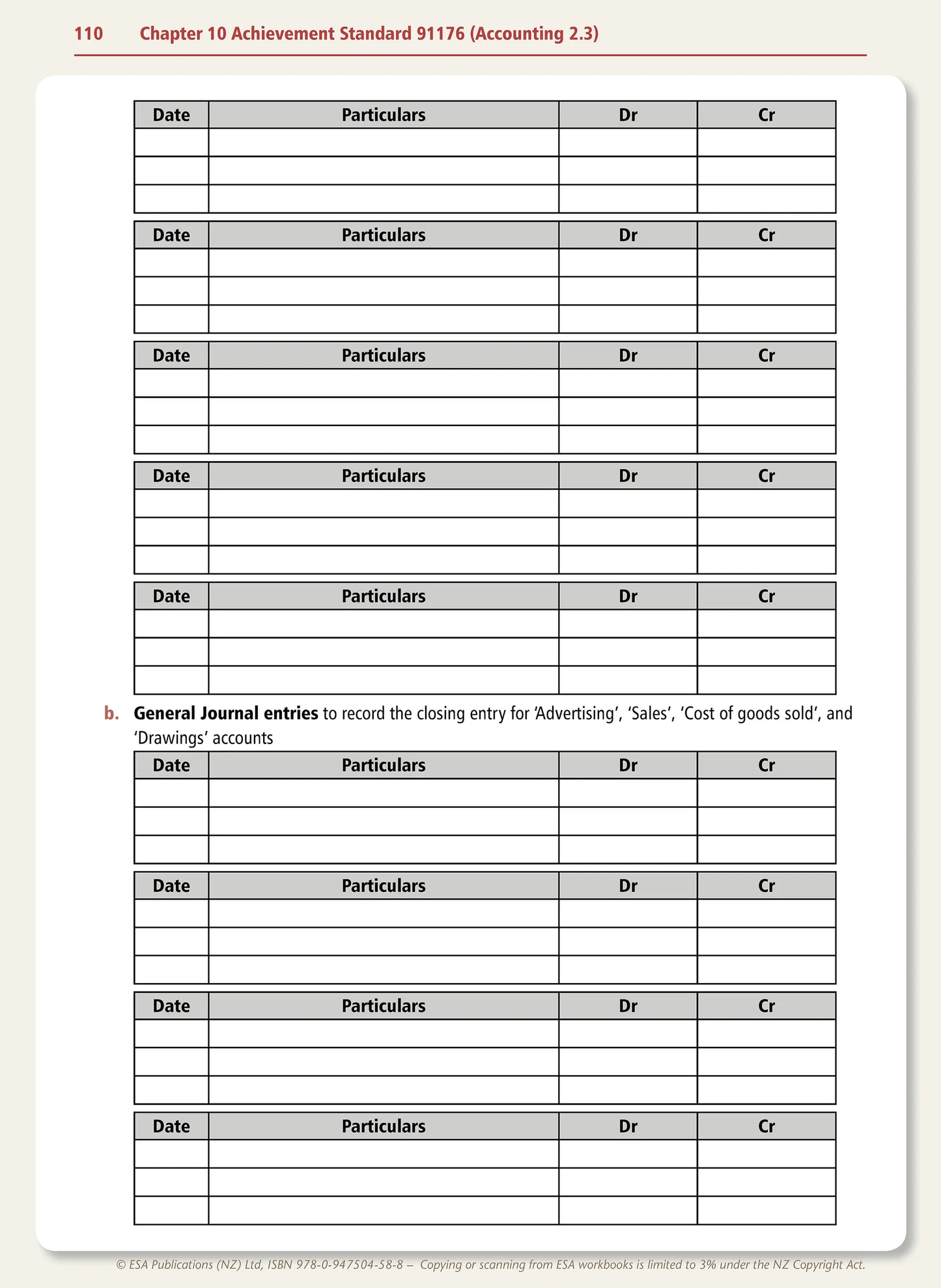 Learnwell Level 2 Accounting Learning Workbook – NCEA Accounting
