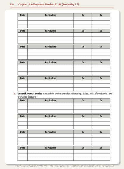 Learnwell Level 2 Accounting Learning Workbook – NCEA Accounting